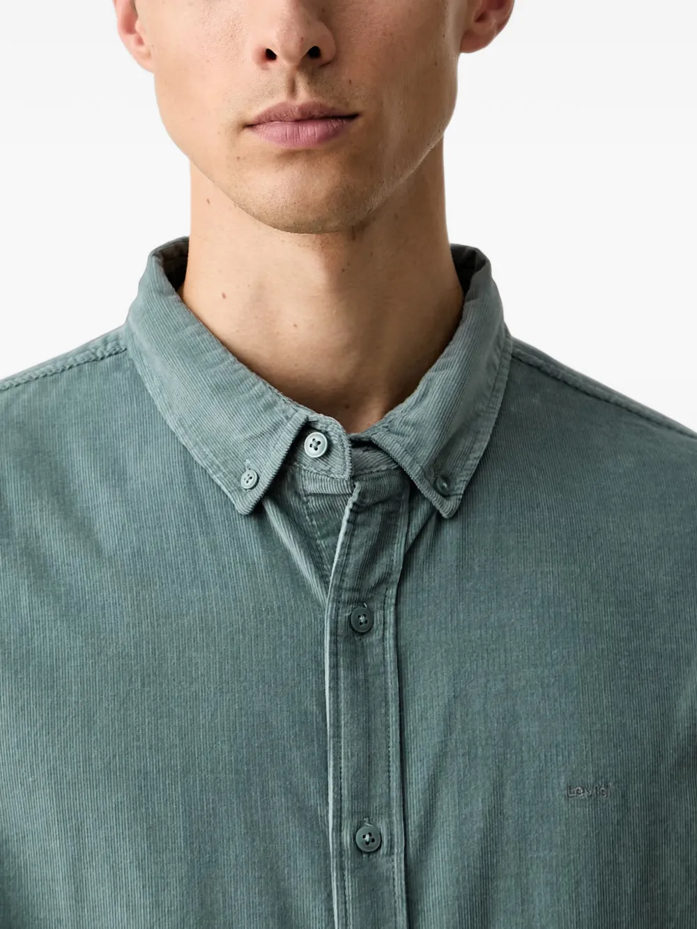 Levi's corduroy button-down shirt Groen