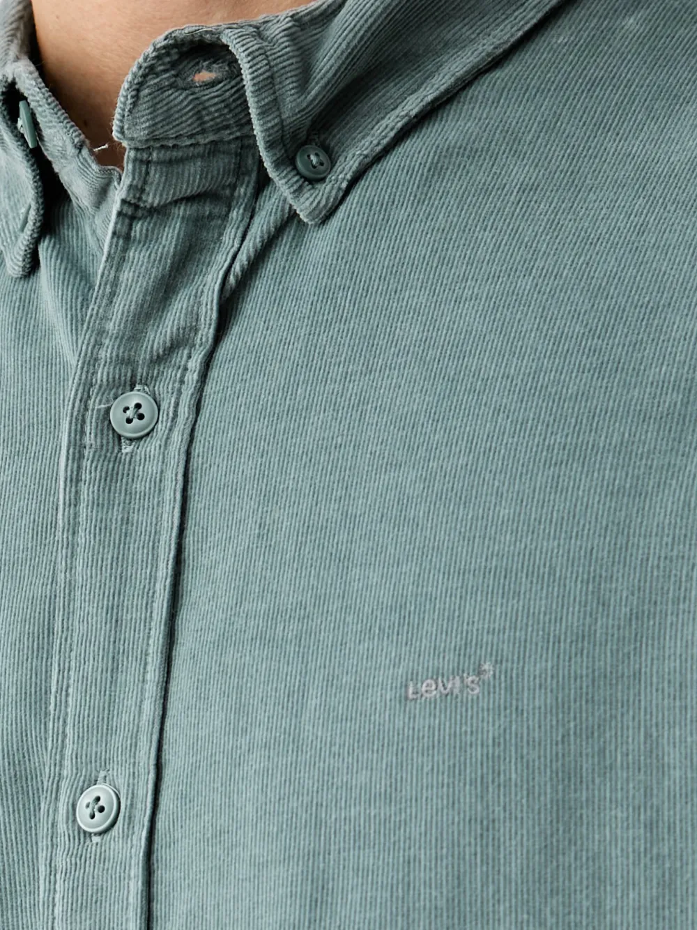Levi's corduroy button-down shirt Groen