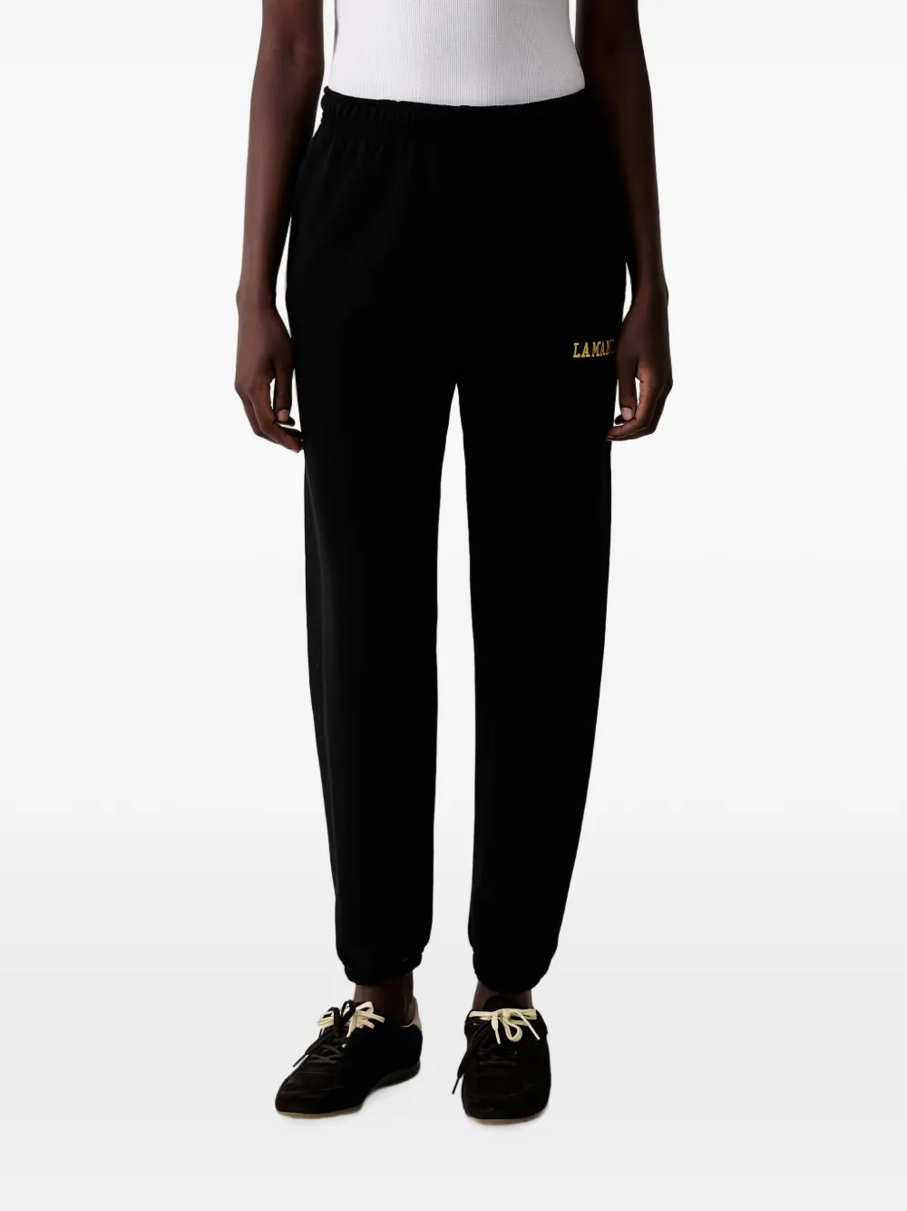La Mania Grant logo-embroidered elasticated track pants - Nero