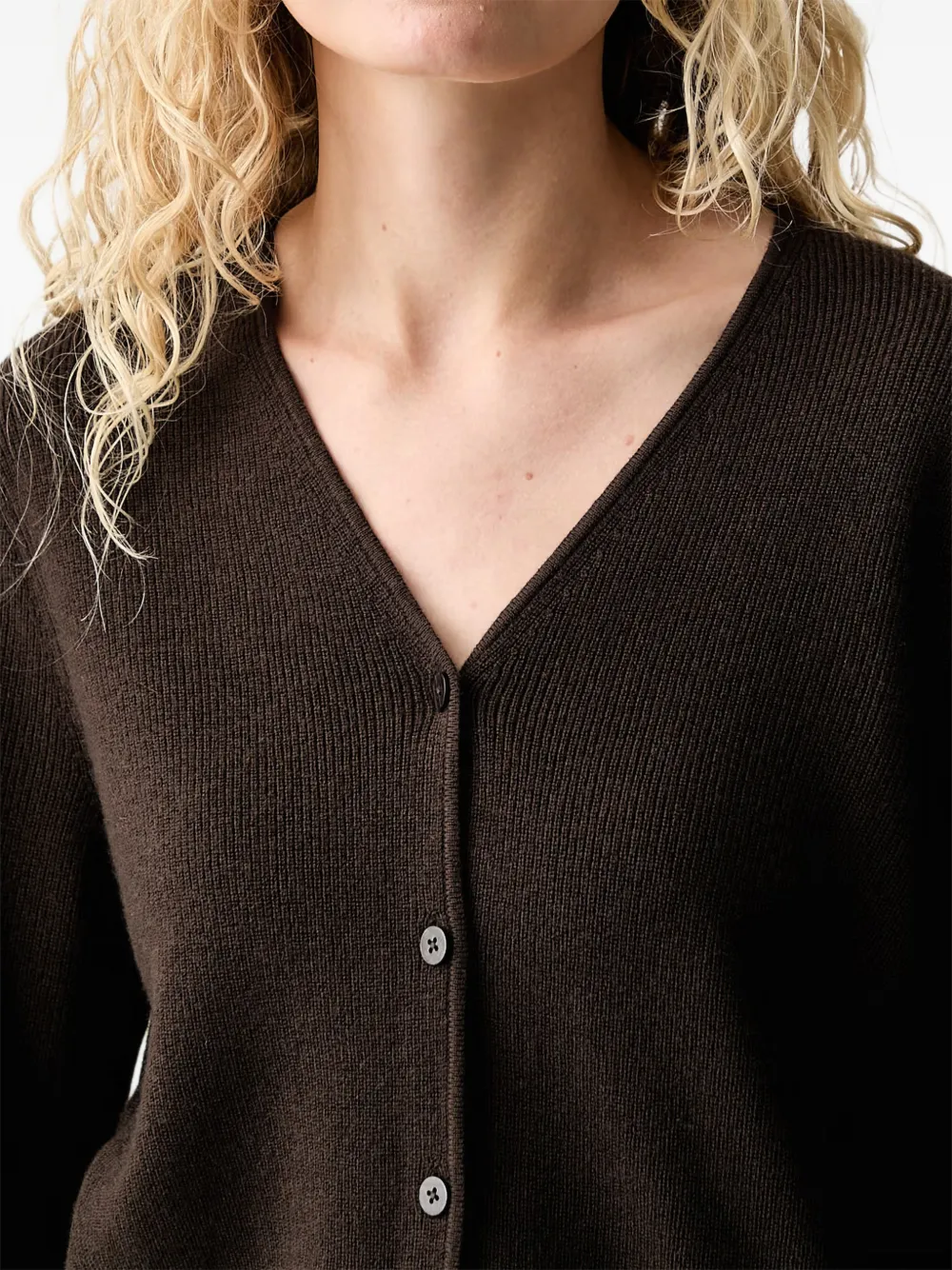 Marc O'Polo Geribbeld vest Bruin
