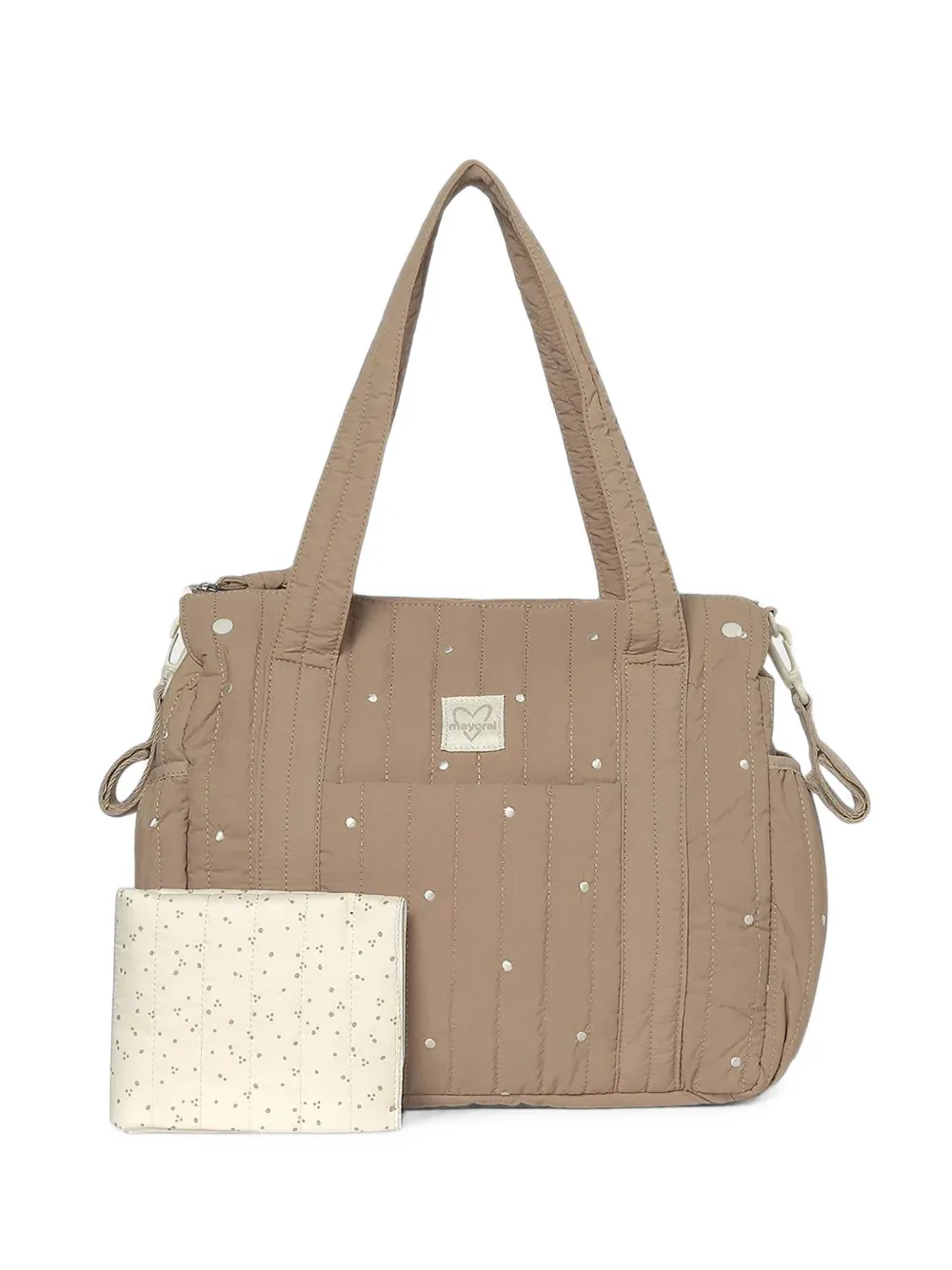 Mayoral polka-dot quilted changing bag - Brown