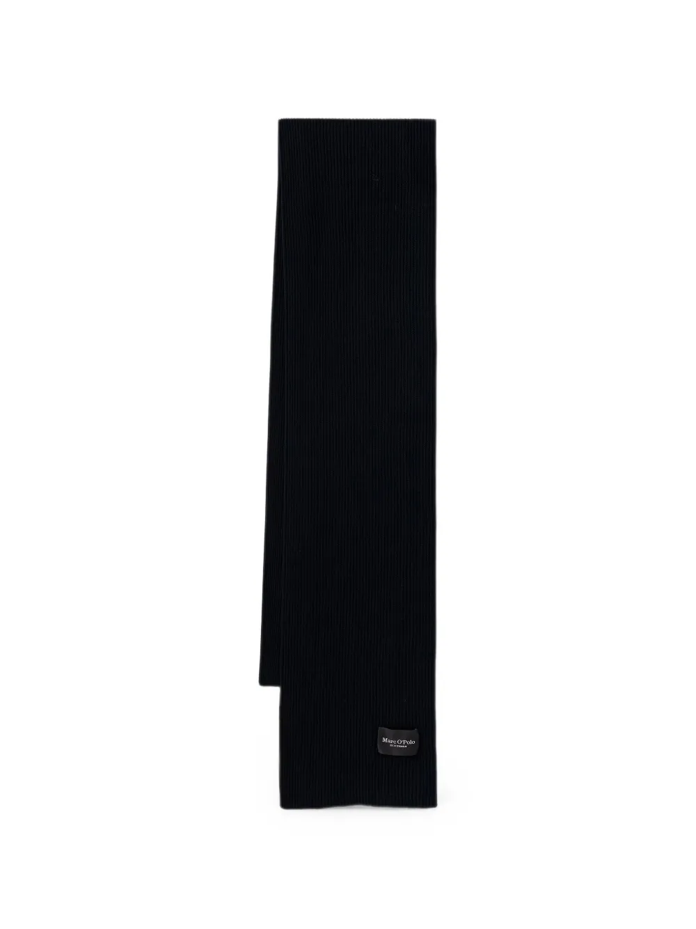 Marc O'polo Ribbed-knit Scarf In Black