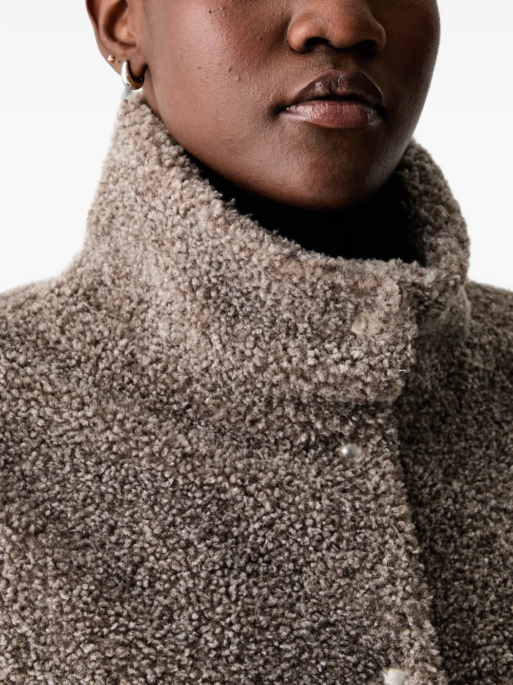 Marc O'Polo Bouclé mouwloze bodywarmer Bruin