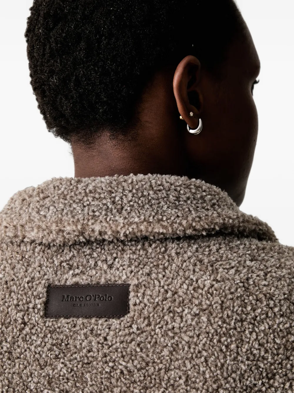 Marc O'Polo Bouclé mouwloze bodywarmer Bruin