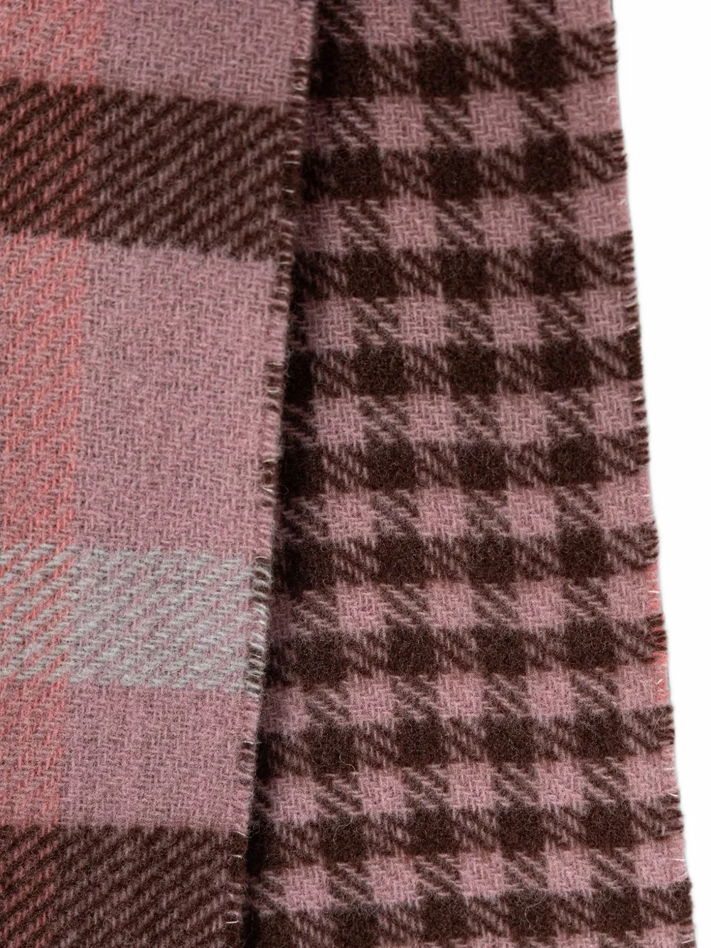 Marc O'Polo checked wool shawl Roze