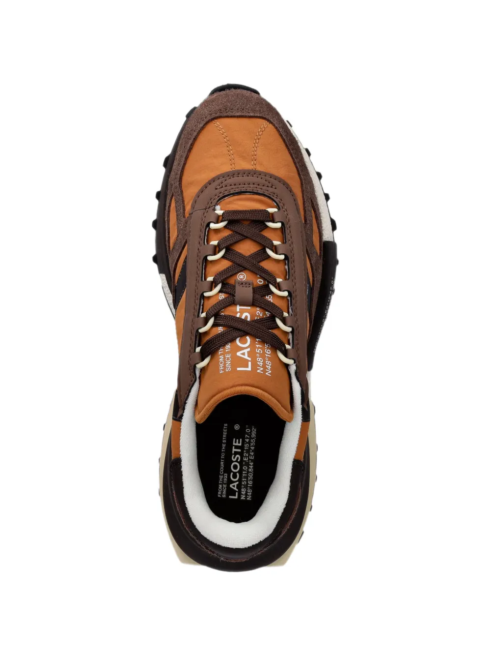 Lacoste Elite Active logo-print panelled sneakers Oranje