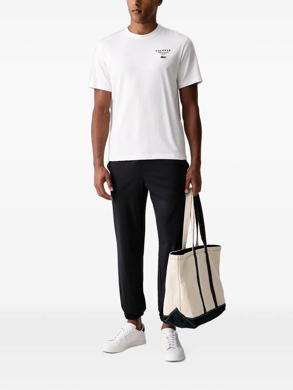 Lacoste Trainingsbroek met logopatch Grijs
