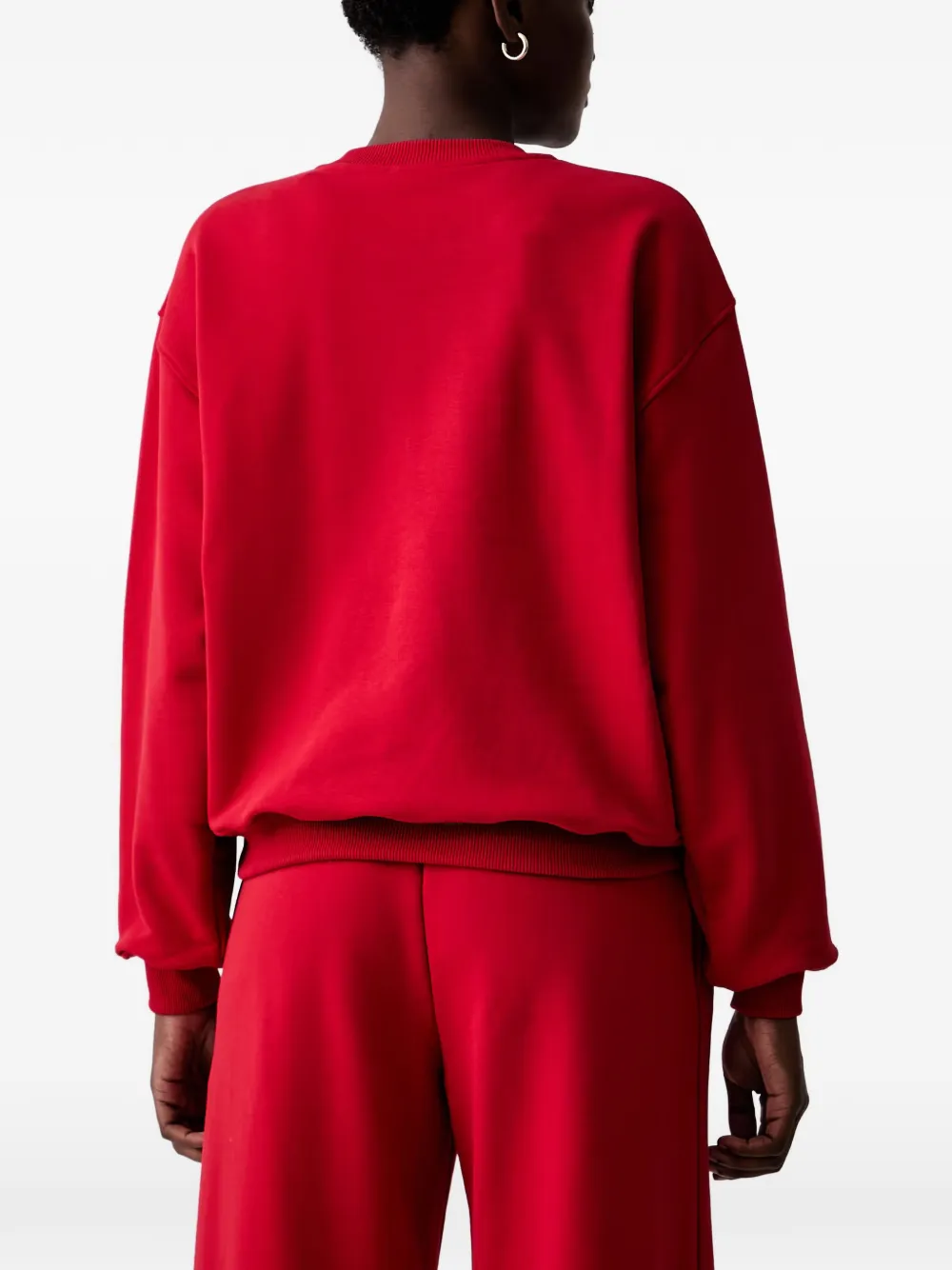 La Mania Ruffie sweater met logo-patch Rood