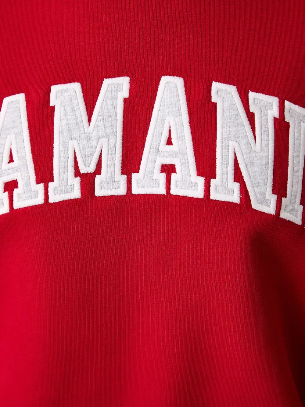 La Mania Ruffie sweater met logo-patch Rood