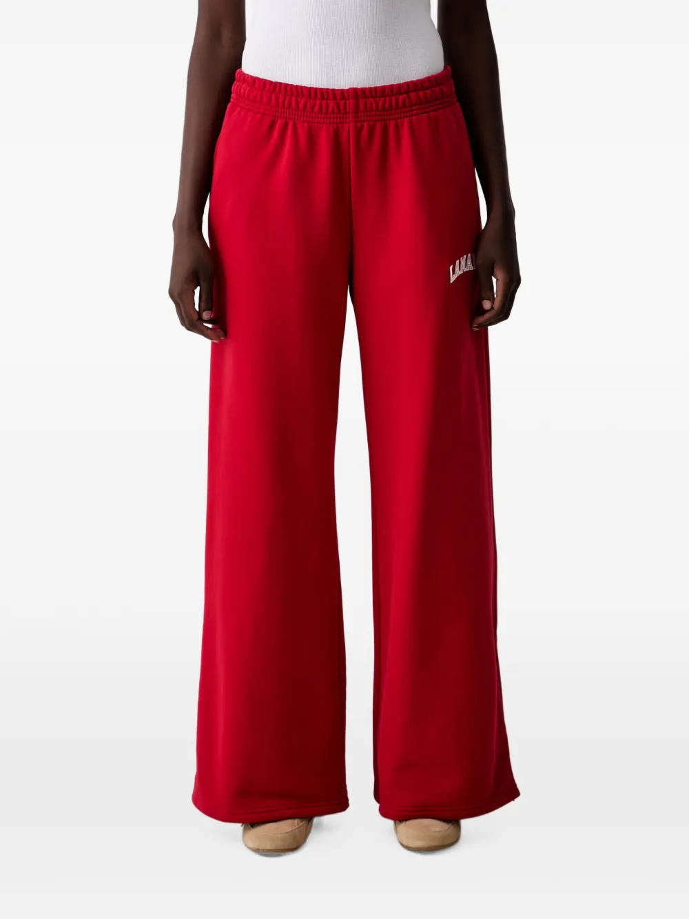 La Mania Evan logo-embroidered track pants - Rot