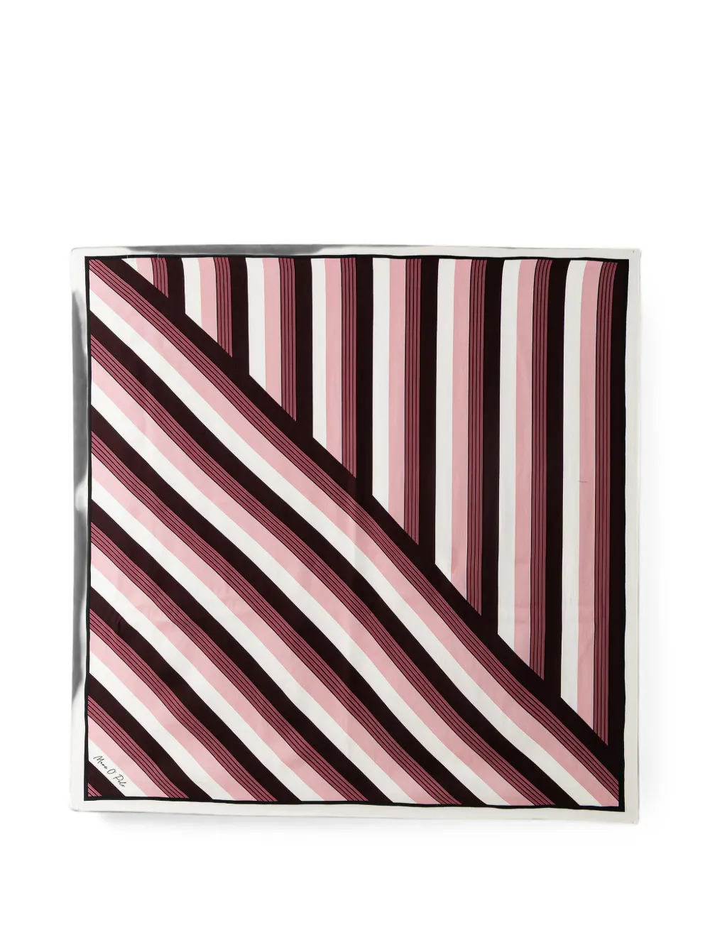 Marc O'polo Striped Square Scarf In Multi