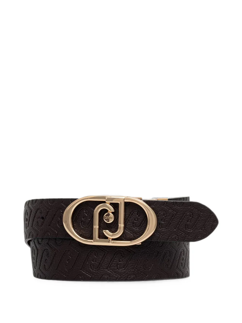 LIU JO logo-embossed reversible belt - Nero