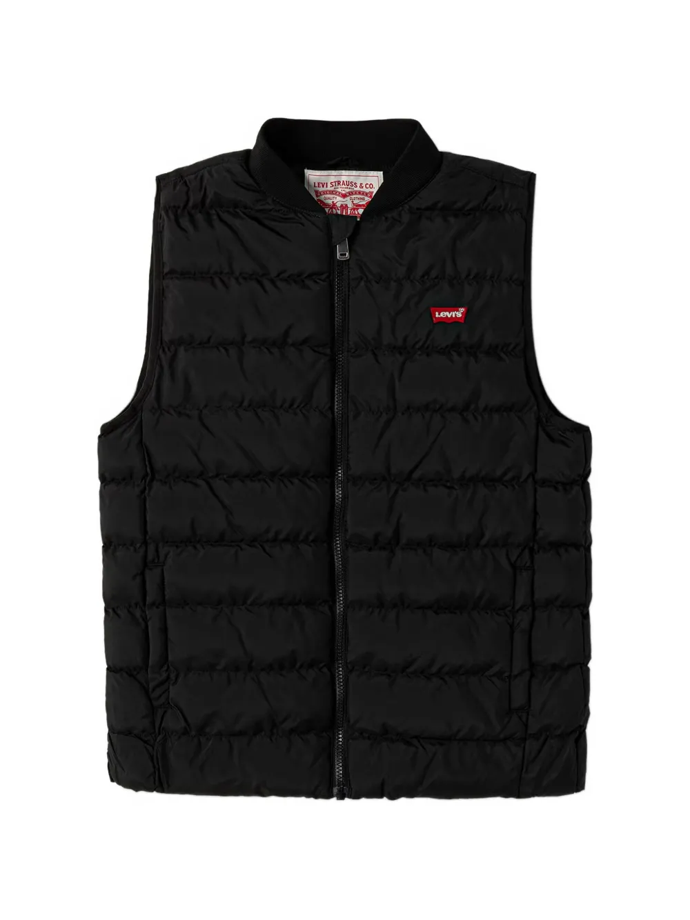 Levi's Kids gilet matelassé à plaque logo - Noir Levi's Kids gilet matelassé à plaque logo - Noir