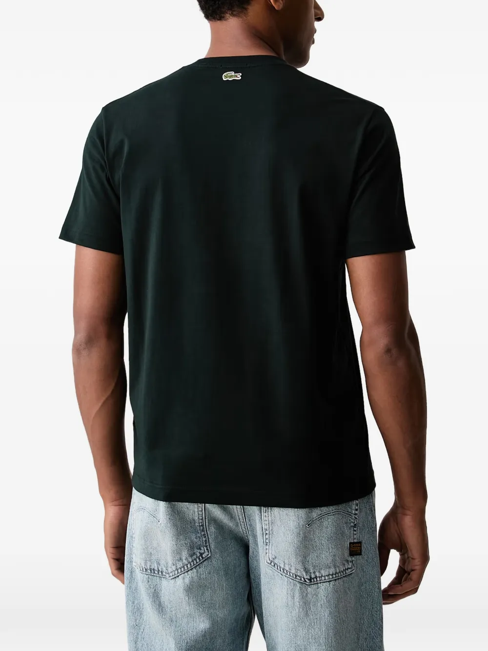 Lacoste T-shirt met logo-reliëf Groen