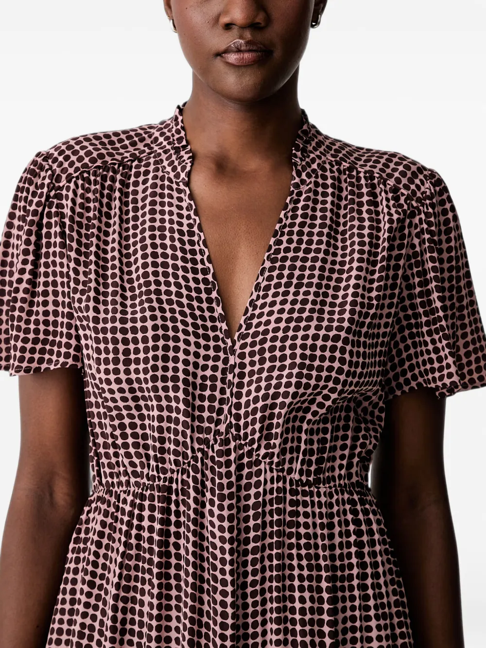 Marc O'Polo Jurk met geometrische print Rood