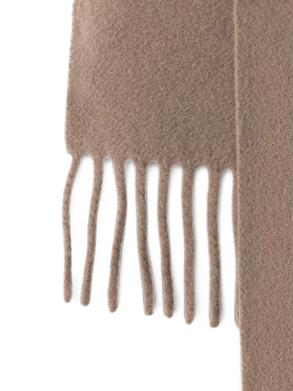 Max Mara Sjaal met geborduurd logo Beige