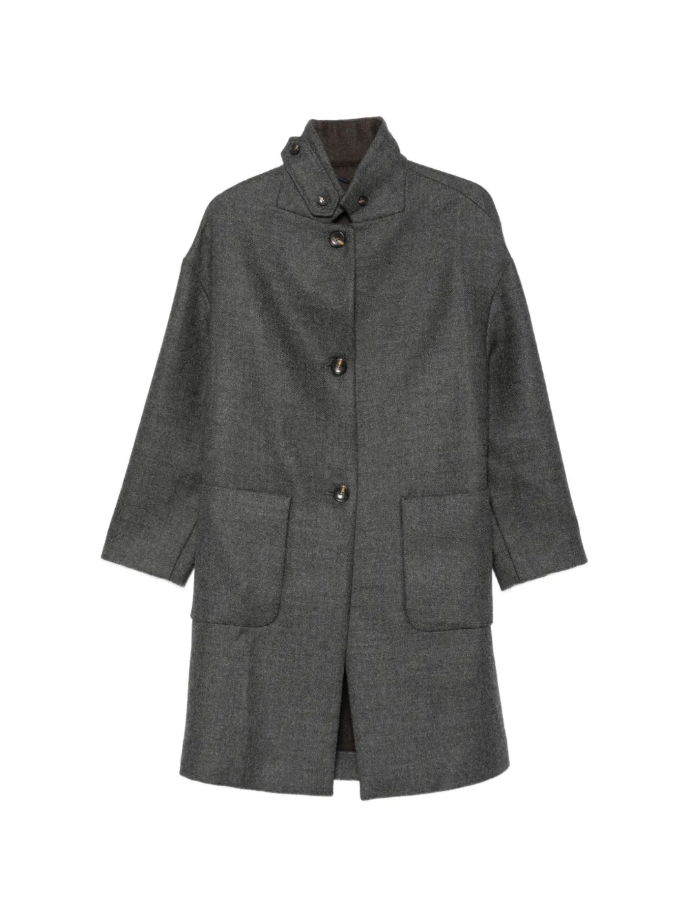 19.61 MILANO button-up funnel-neck coat