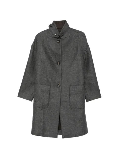 19.61 MILANO button-up funnel-neck coat