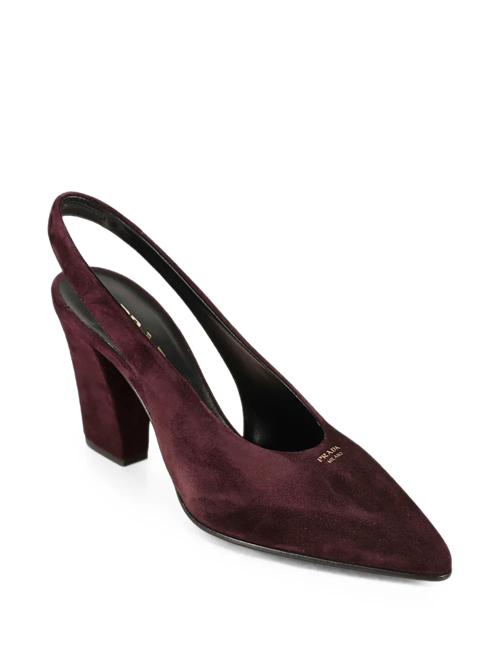 Prada suede slingback pumps Paars