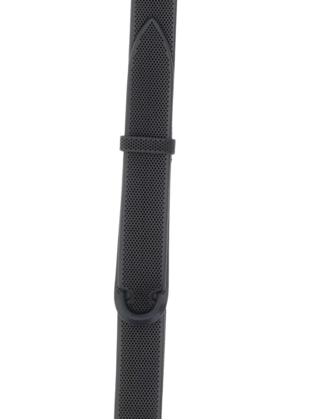 Orciani Nobuckle Bull Soft riem met geperforeerde details Zwart