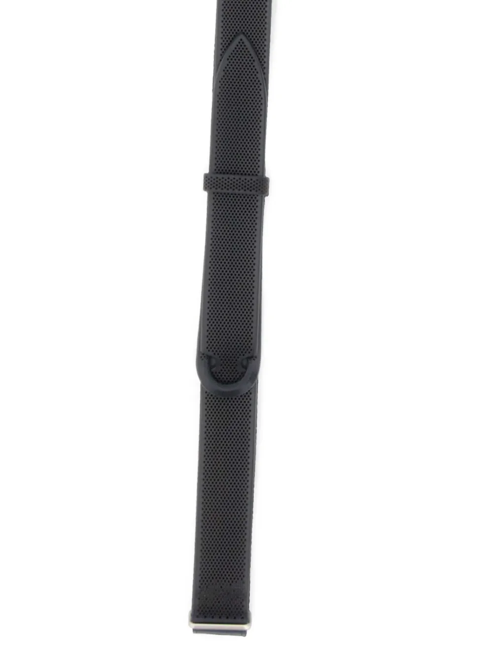 Orciani Nobuckle Bull Soft riem met geperforeerde details Zwart