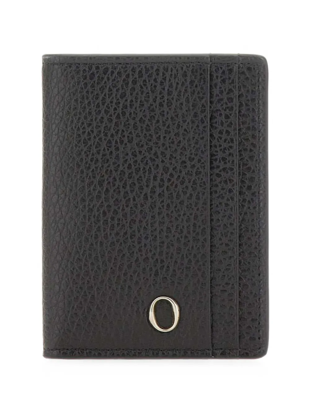Orciani Micron hammered-leather cardholder - Nero