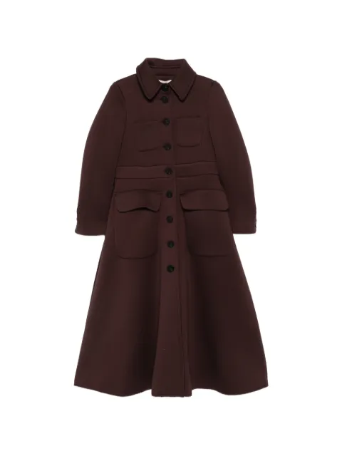 PSOPHIA button-up flared coat