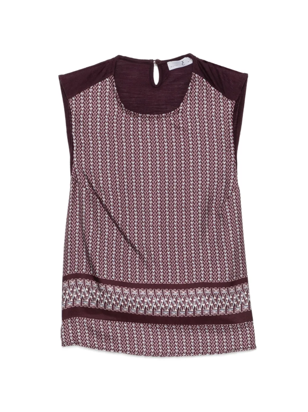 Why Ci geometric-print sleeveless top