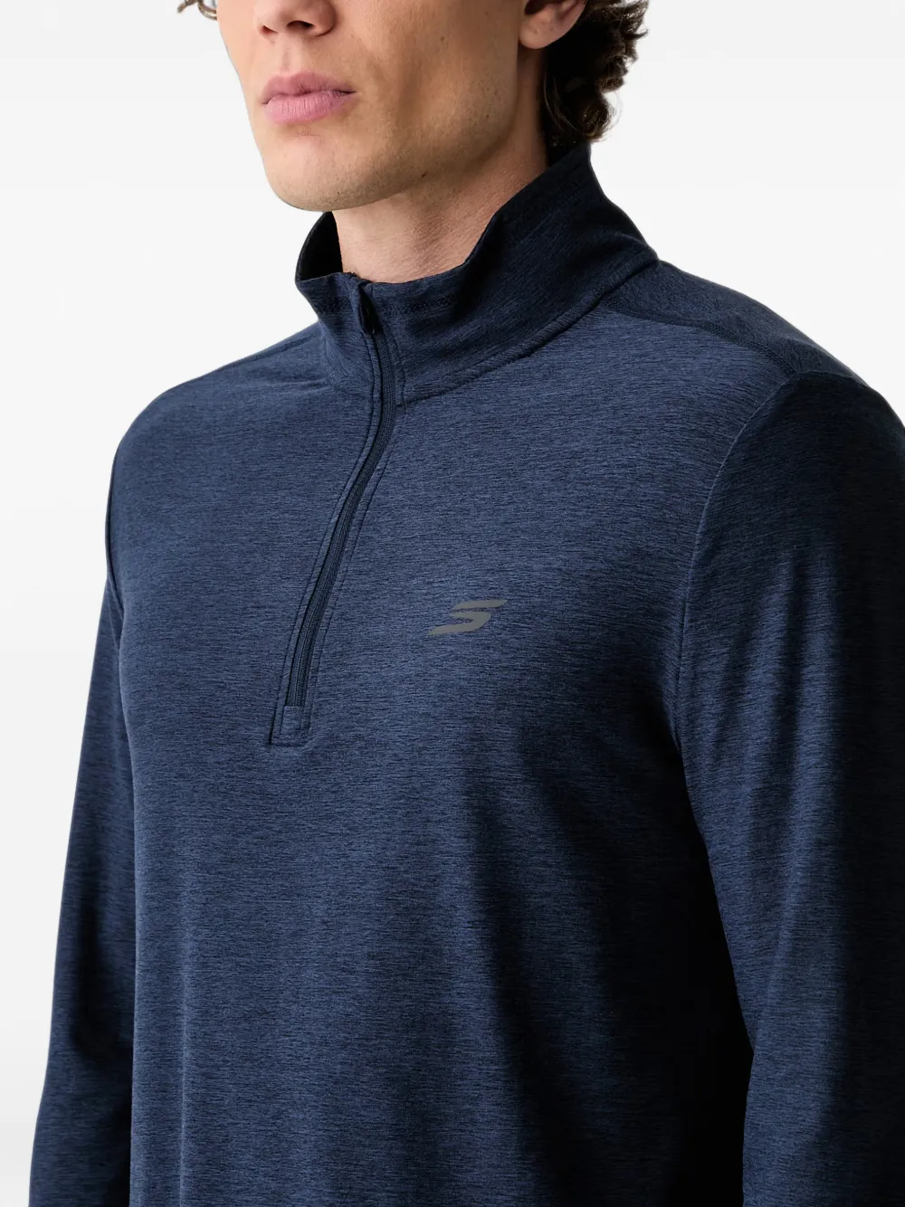 Skechers Go Dri sweater met kwartrits Blauw