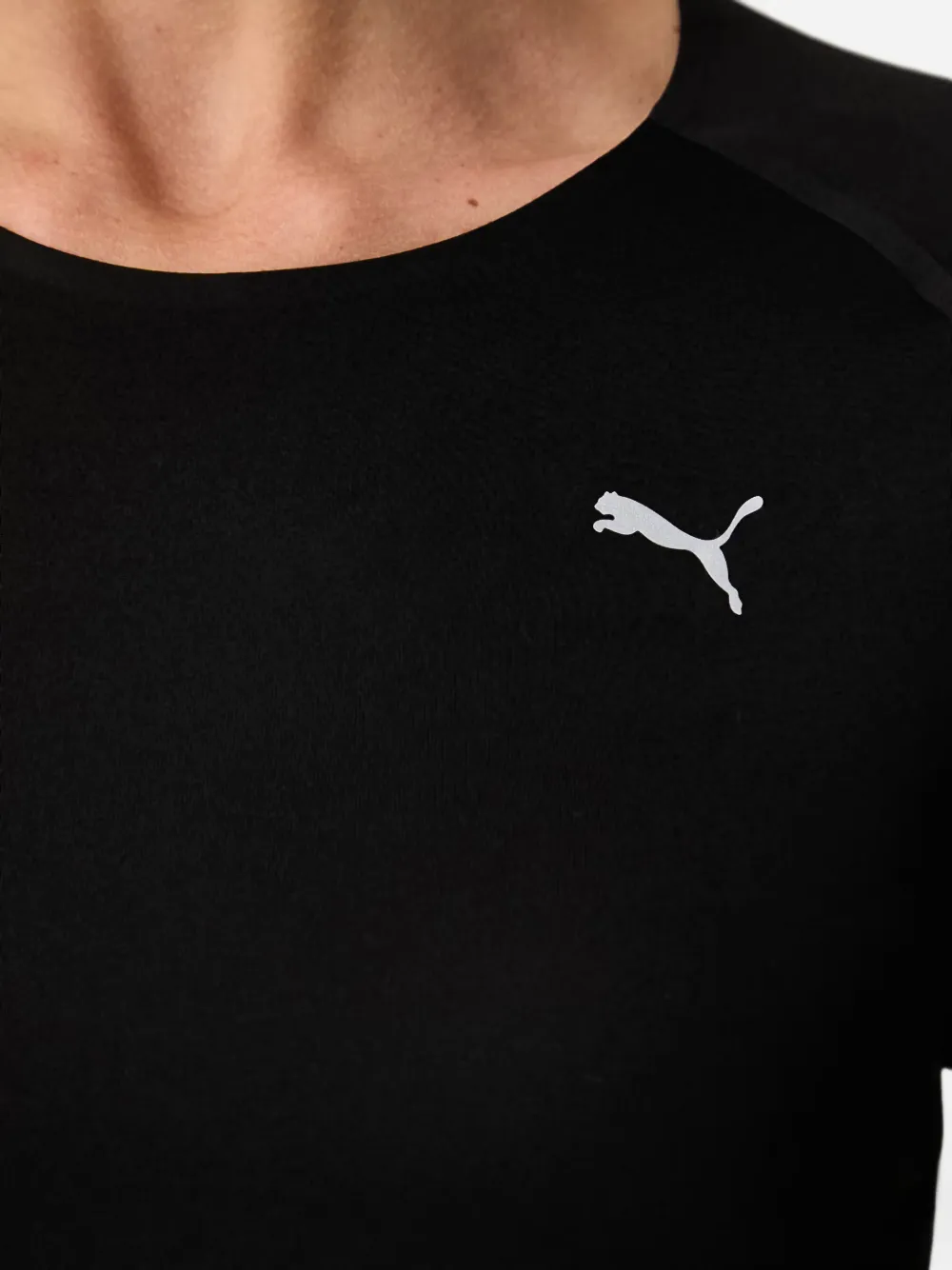 PUMA Run Cloudspun T-shirt met logoprint Zwart