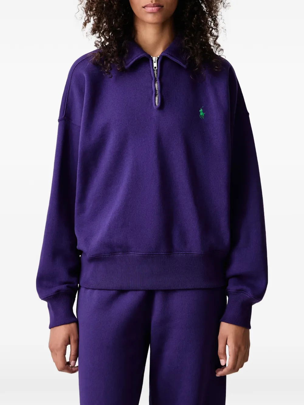 Polo Ralph Lauren Sweater met korte rits Paars