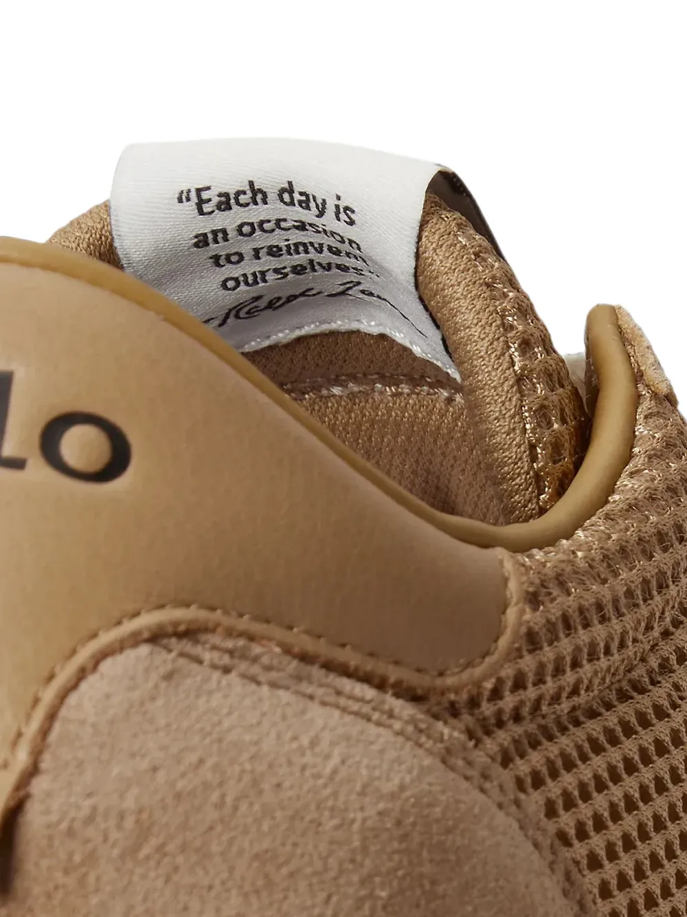 Polo Ralph Lauren logo-patch mesh sneakers Beige