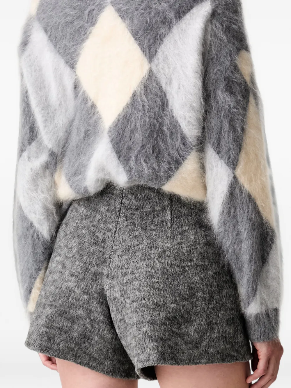 Silvian Heach High-waist shorts met geborsteld effect Grijs