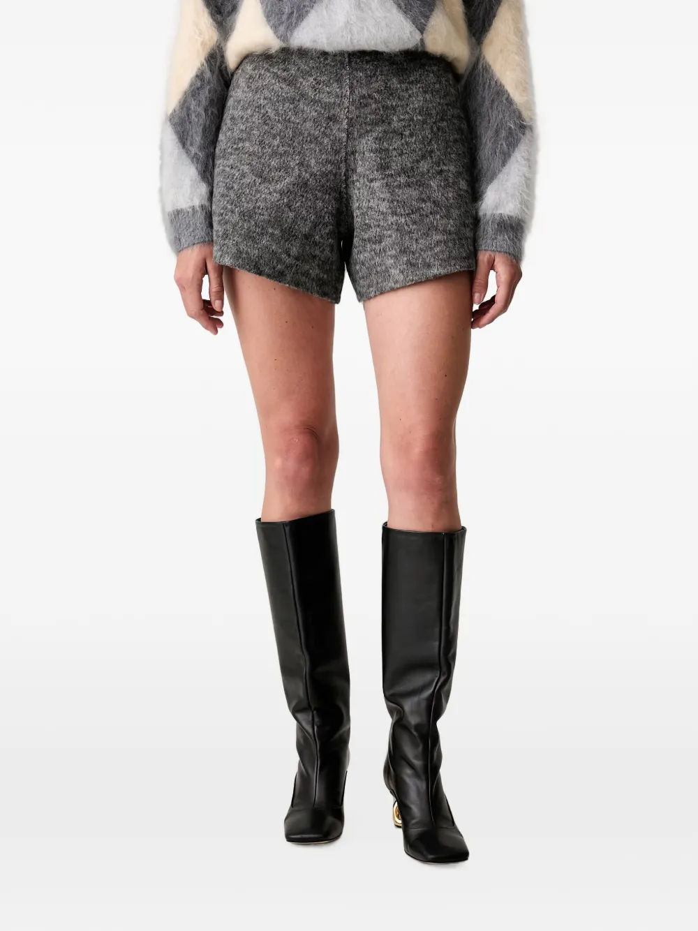 Silvian Heach brushed-effect high-waist shorts