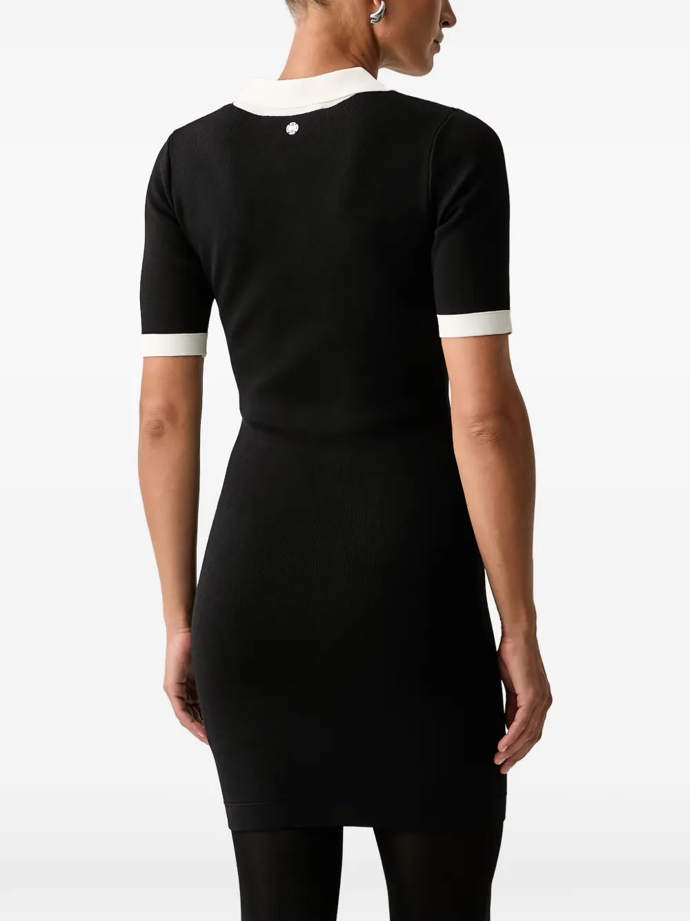 Silvian Heach Anders button-up mini-jurk met contrasterende afwerking Zwart
