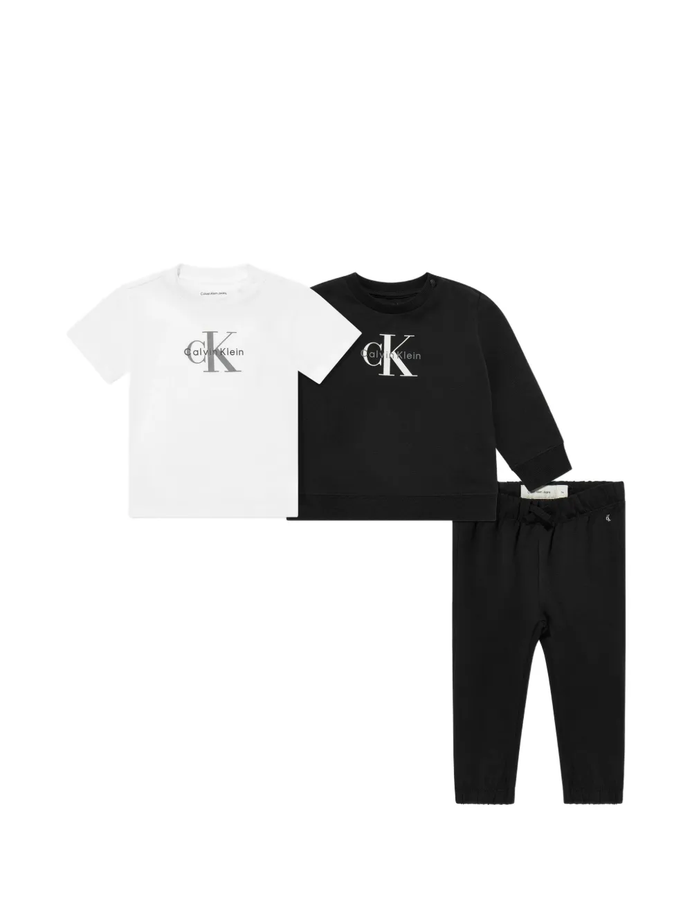 Calvin Klein Kids logo-print tracksuit (set of three) - Nero