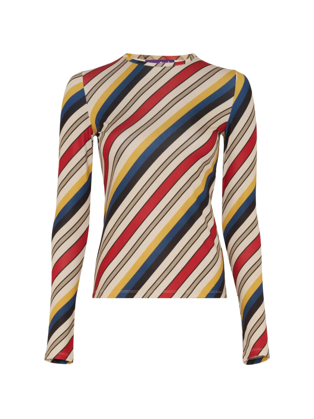 Jean Paul Gaultier Retro Stripe girocollo in jersey Lycra - Toni neutri