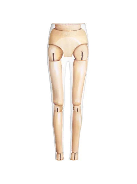 Jean Paul Gaultier jersey-Lycra leggings printed Wooden Body