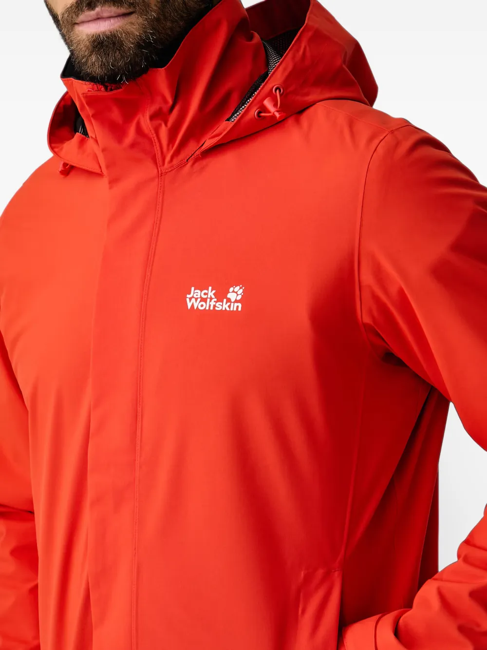 JACK WOLFSKIN Trailtime Texapore hooded jacket Rood