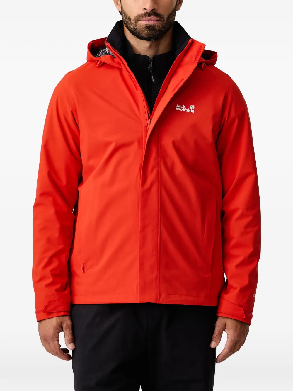 JACK WOLFSKIN Trailtime Texapore hooded jacket Rood