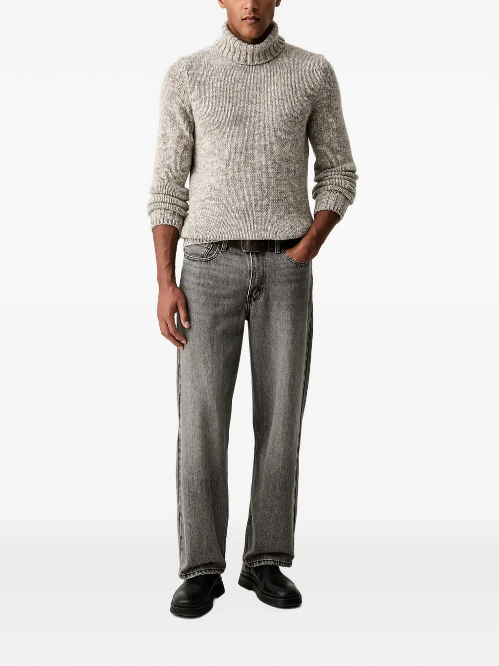 Joop! mélange-effect roll-neck sweater Beige