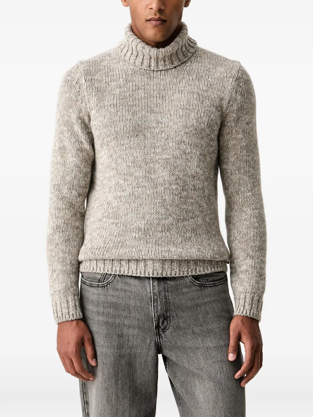 Joop Mélange-effect Roll-neck Sweater In Neutrals