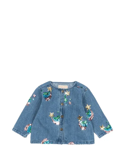 Konges Sløjd Magot sequin-embellished denim jacket