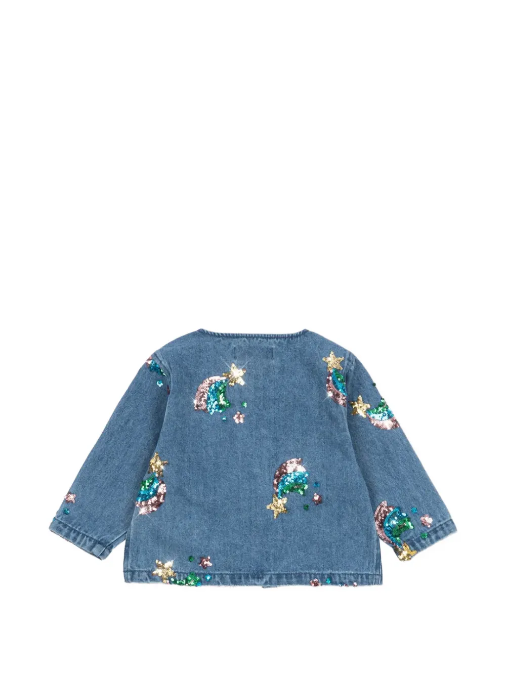 Konges Sløjd Magot denim jack verfraaid met pailletten Blauw