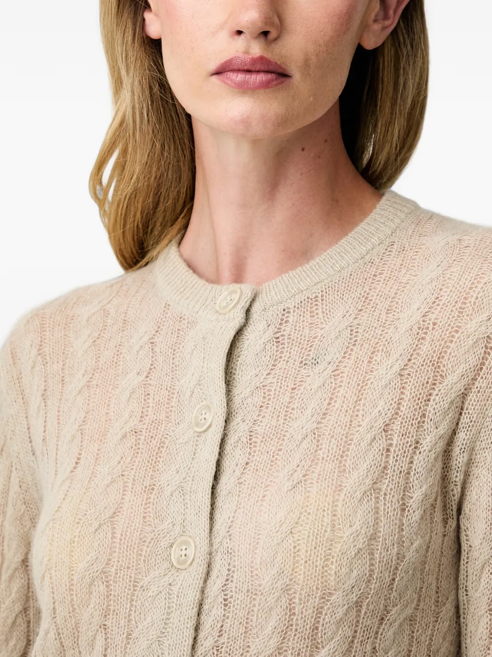 Joop! cable-knit cardigan Beige