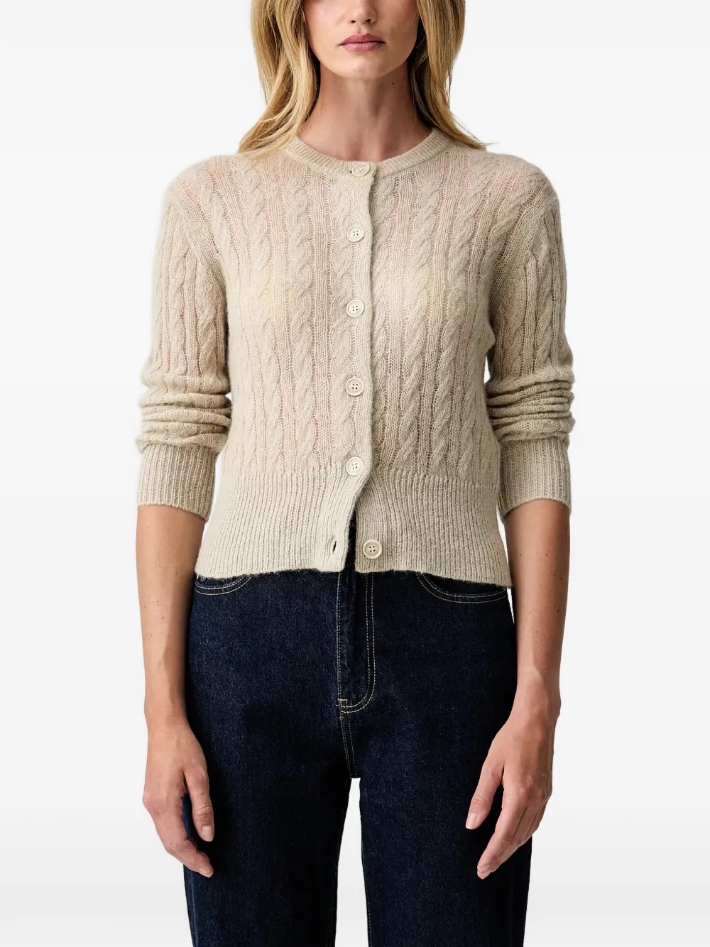 Joop! cable-knit cardigan - Neutrals