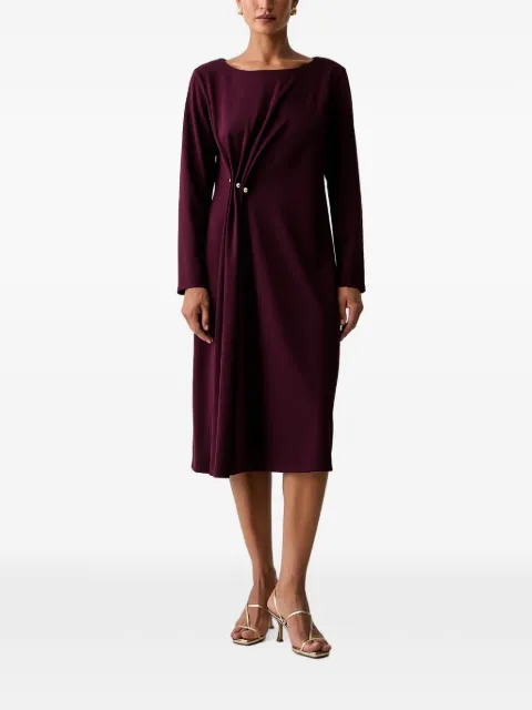 Joseph Ribkoff twist-detail long-sleeve midi dress