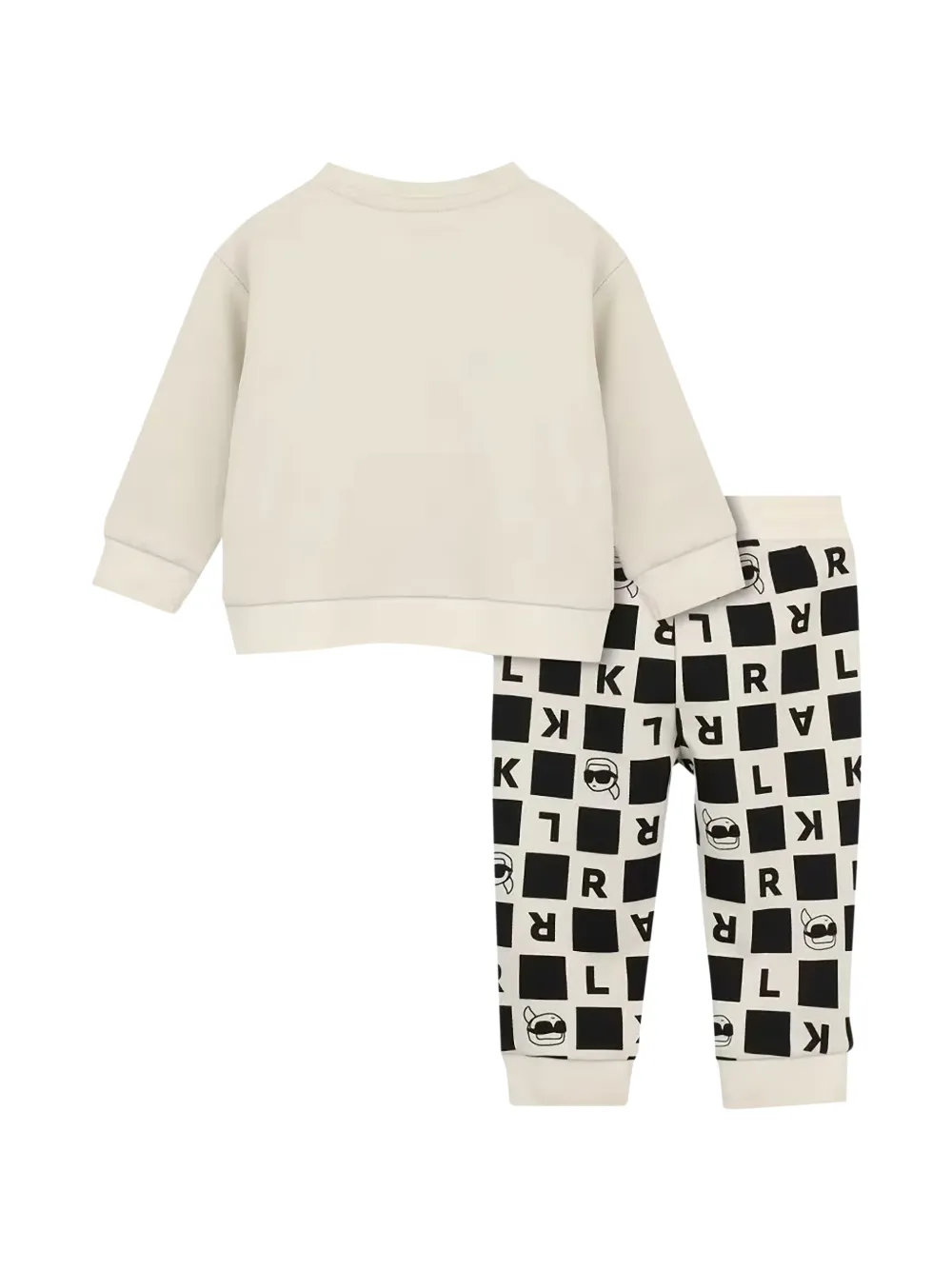 Karl Lagerfeld logo-print tracksuit set Beige