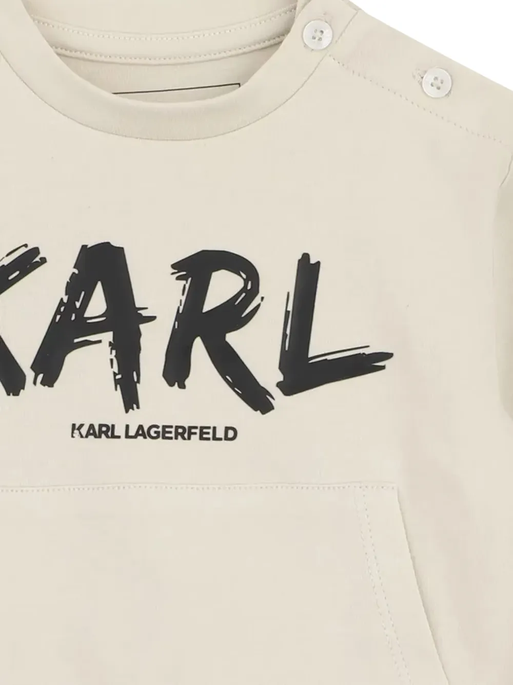 Karl Lagerfeld logo-print tracksuit set Beige