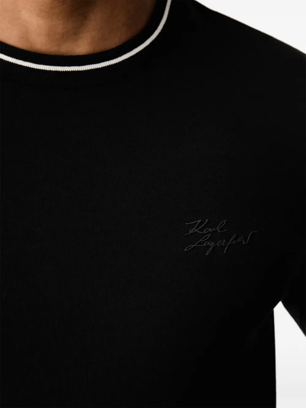 Karl Lagerfeld T-shirt met lange mouwen Zwart